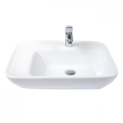 Ceramic Counter Top Bathroom Basin Square Art Sink For Hotel