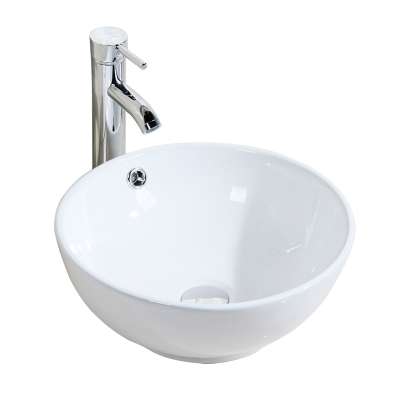 White Glazed Shower Room Public Outdoor Wash Basin Lavatory Sink