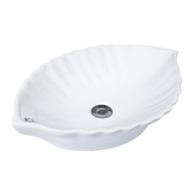 High Quality Unique Shell Shaped Ceramic Bathroom Art Basin Sink