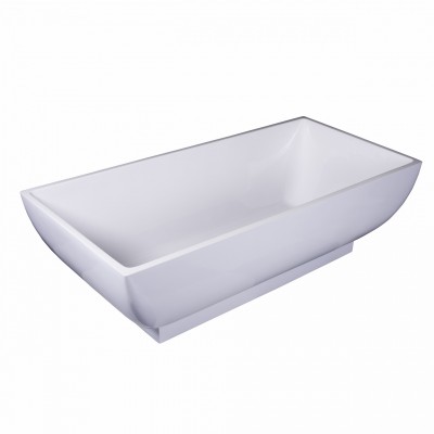 Rectangle Freestanding Acrylic Deep Soaker Bathroom Adult Bathtub