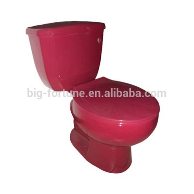 Bathroom sanitary ware ceramic color siphon two piece toilet red